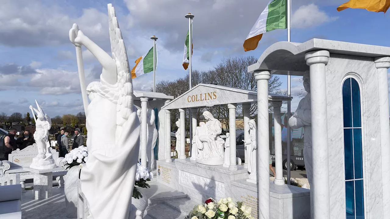 Brother of the Traveller King is buried next to Britain's biggest headstone after fleet of...