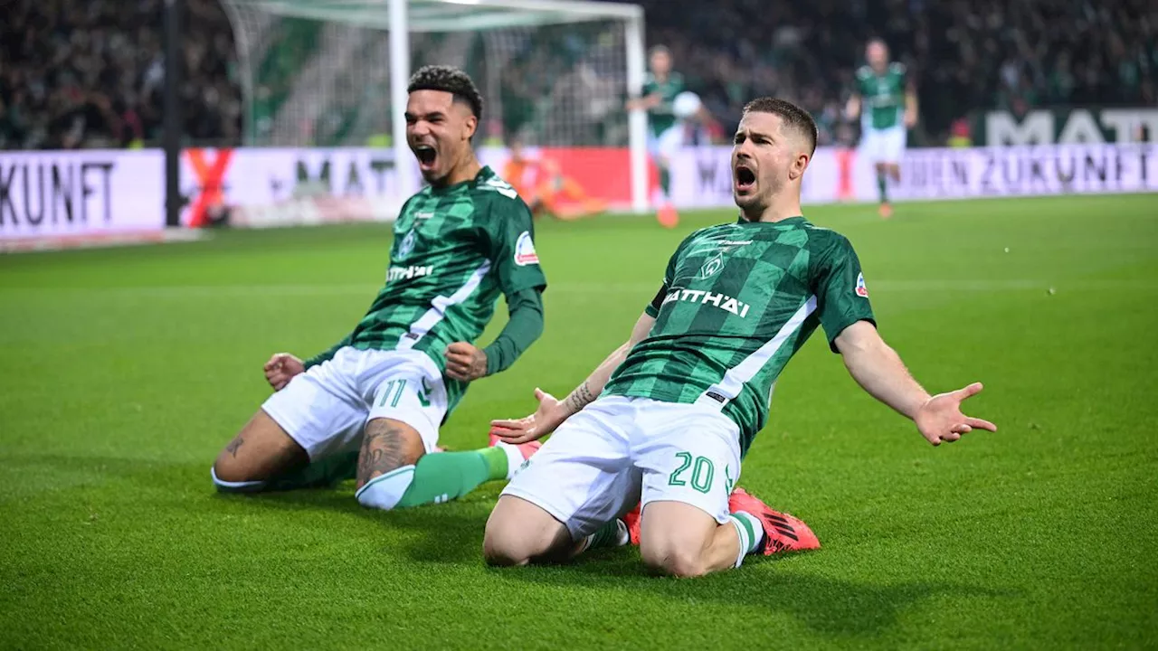 Fußball-Bundesliga: Werder Bremen holt zwei Rückstände auf und punktet gegen Leverkusen