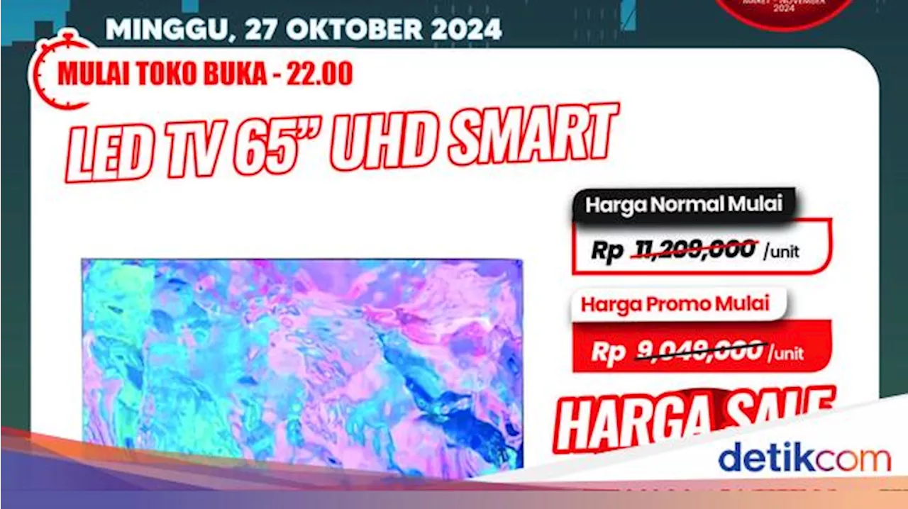 Besok ke Transmart Full Day Sale! Smart TV 65 Inch Diskon Rp 3,9 Juta