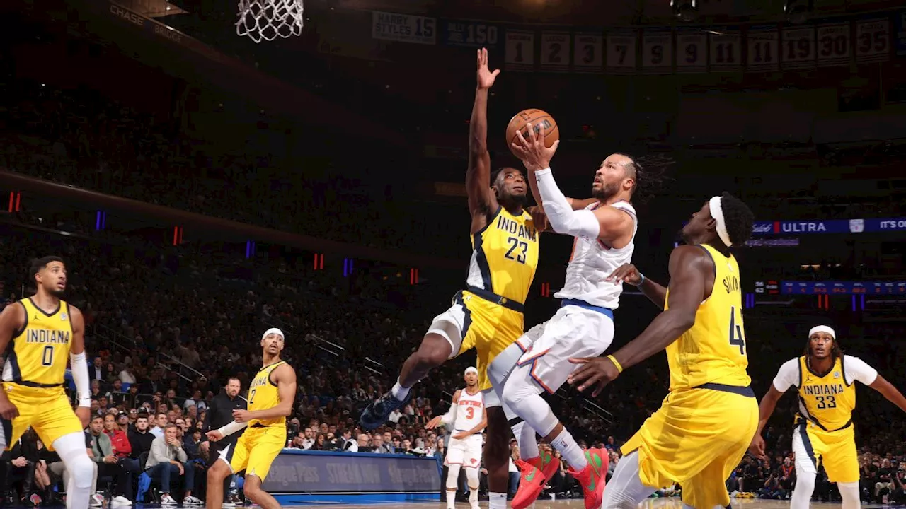 Brunson e Towns brilham, e Knicks amassam Pacers na NBA