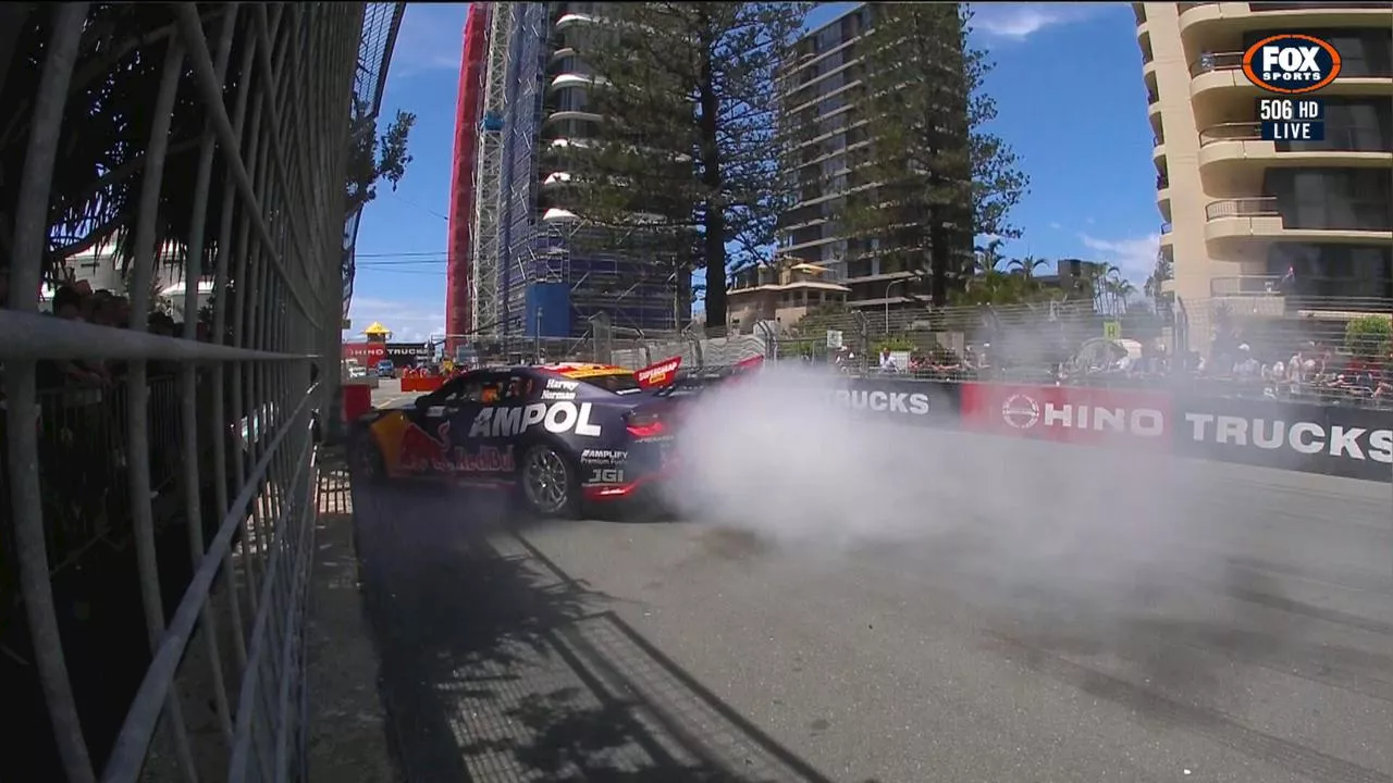 Unbelievable Supercars drama as championship leader triggers shock pile-up