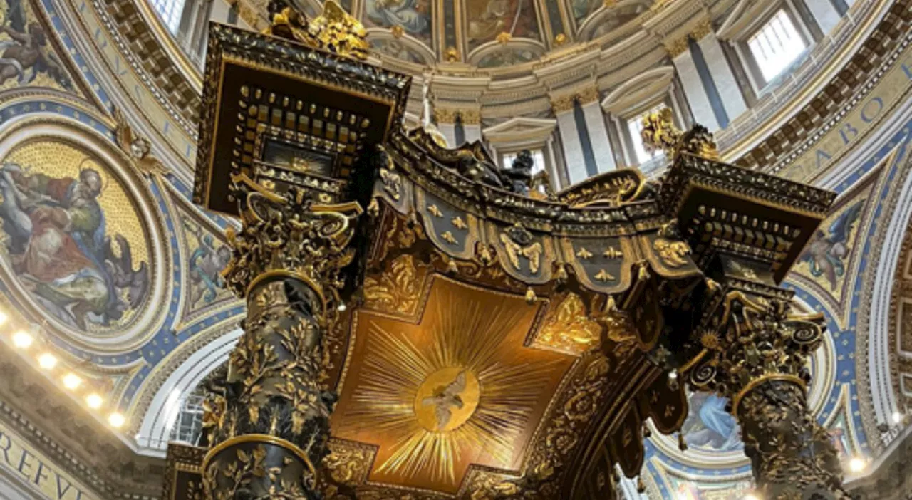 Vaticano, Il maxi restauro restituisce il Baldacchino esattamente come era ai tempi del Bernini