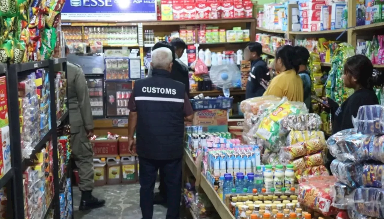 Gandeng Satpol PP, Bea Cukai Gelar Operasi Pasar Gempur Rokok Ilegal di Konawe