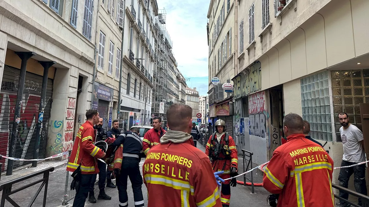 Marseille : un important incendie se déclare à proximité de la rue d'Aubagne