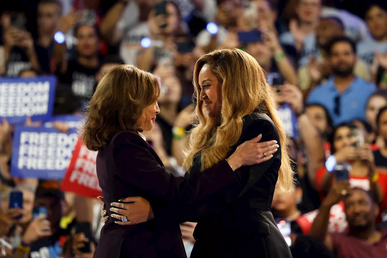 Harris and Beyoncé ignite a Houston rally with a double-barreled argument against Trump