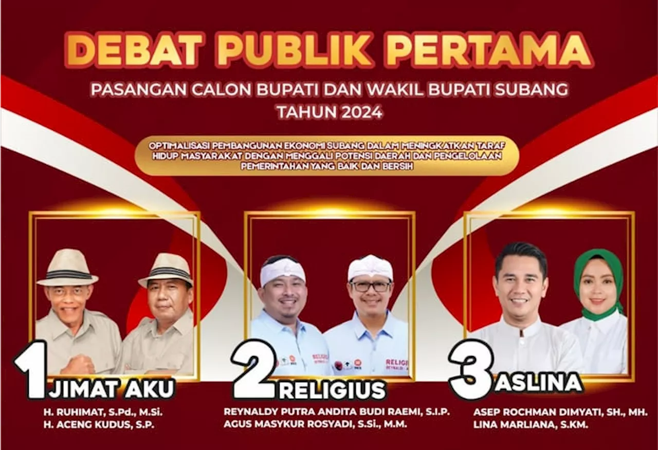 KPU Subang Gelar Dua Sesi Debat Kandidat Calon Bupati dan Wakil Bupati