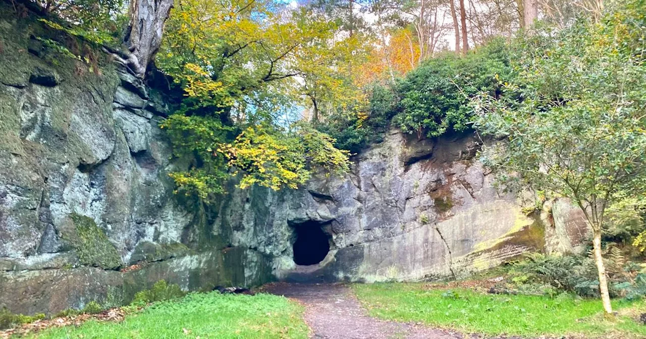 The lovely woodland walk with caves and a wizard legend that kids adore