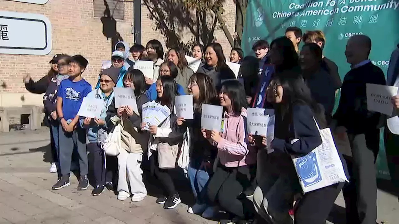 Asian American community groups rally to get out the vote in Chinatown