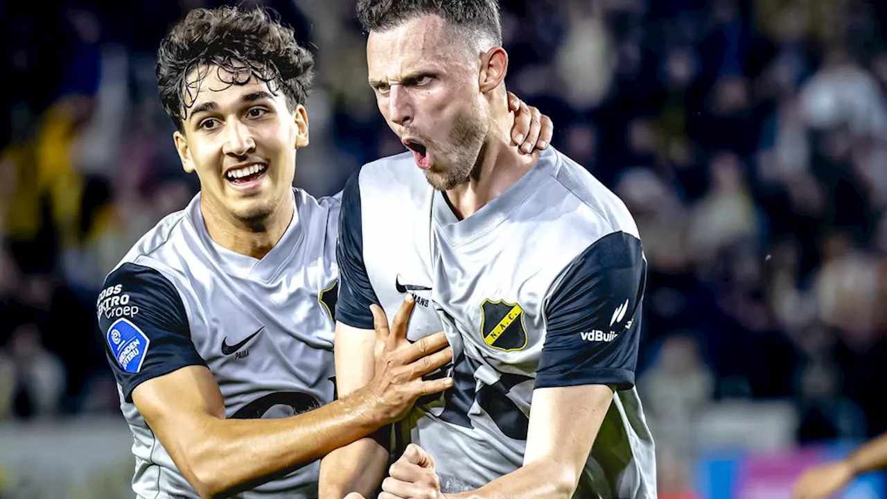 NAC stijgt naar zevende plek in eredivisie dankzij ruime zege op hekkensluiter RKC