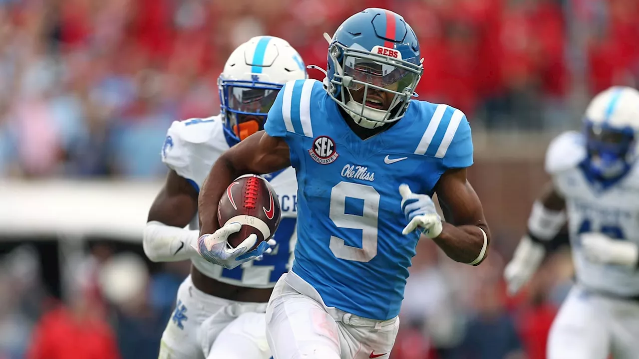 Ole Miss Rebels WR Tre Harris Considered Top 50 NFL Draft Prospect By ESPN