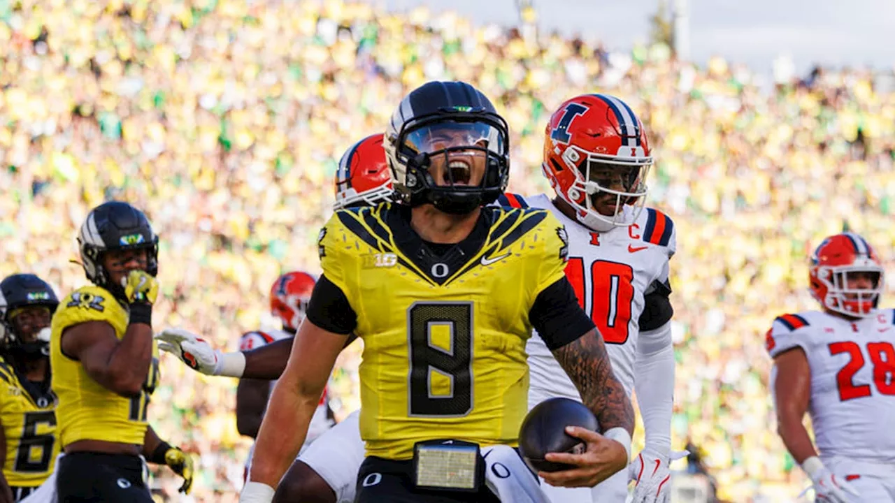 Oregon Ducks Quarterback Dillon Gabriel Earns MVP in Win Vs. Illinois: 'Chasing Wins'