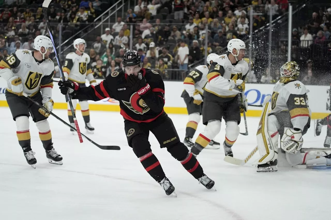 Hertl and Kolesar score late, lift Golden Knights to 6-4 win over Senators