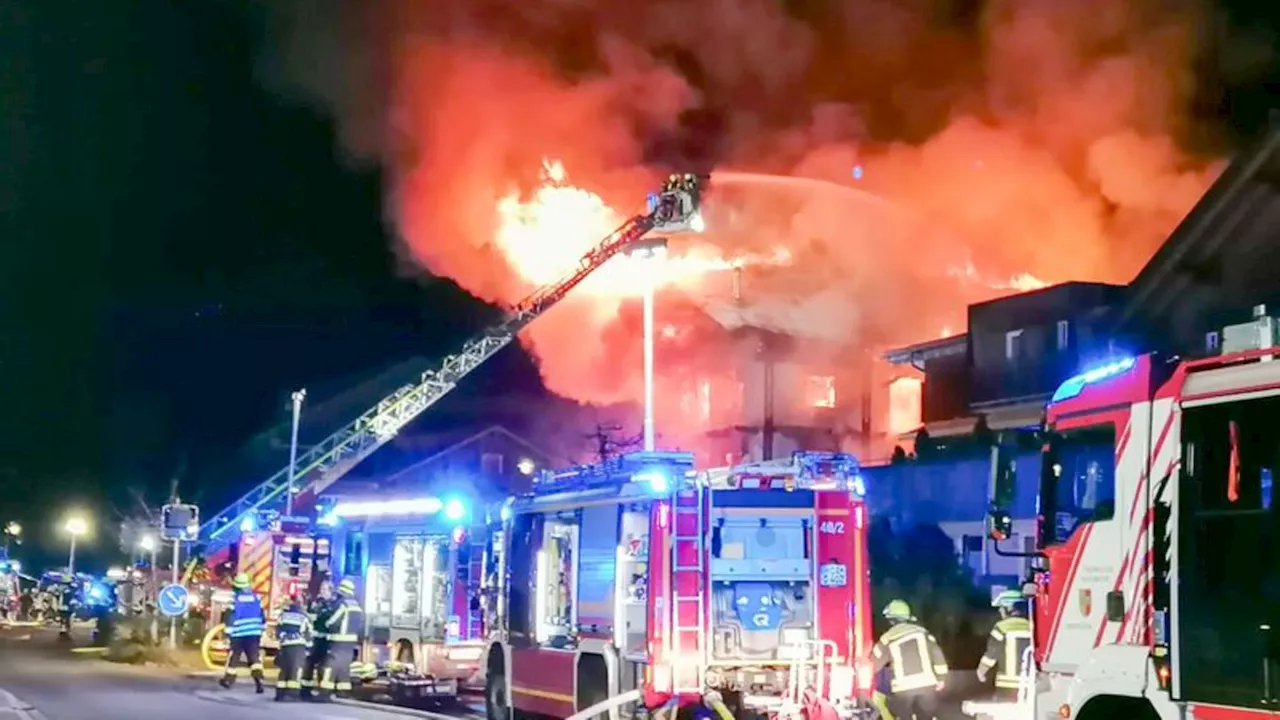 Brände: Großbrand im Allgäu: Hotel-Mitarbeiter springen in die Tiefe