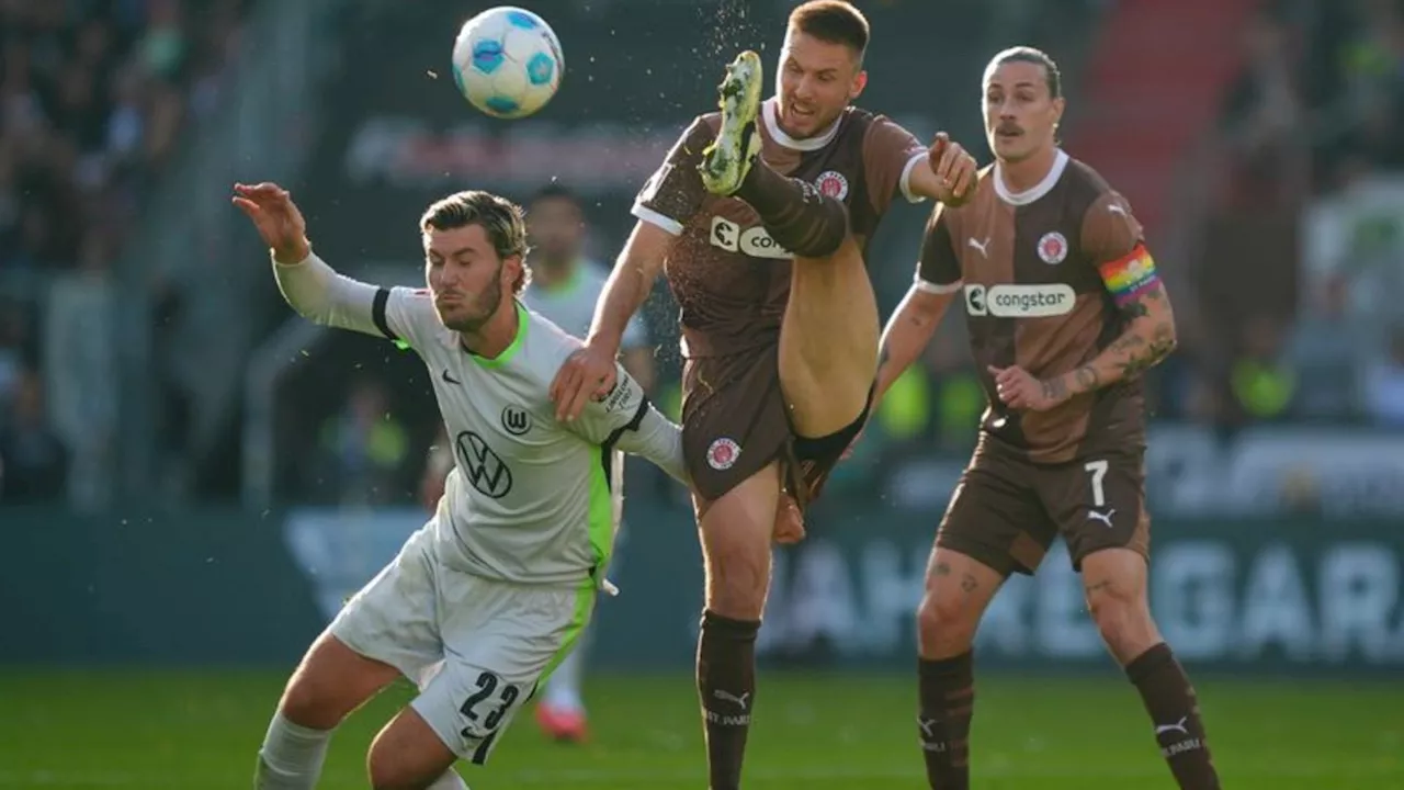 Fußball-Bundesliga: Erneut kein Heimsieg: FC St. Pauli nur 0:0 gegen Wolfsburg