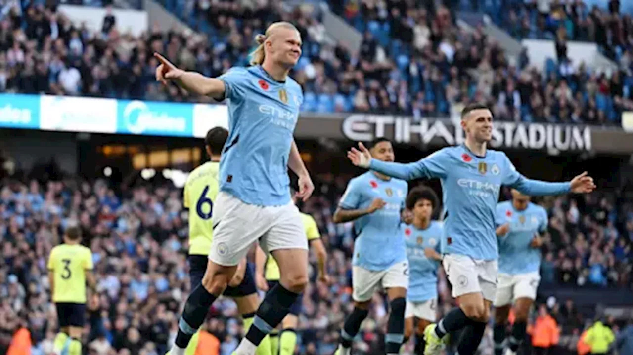 Haaland fires Man City to top of Premier League, Villa held