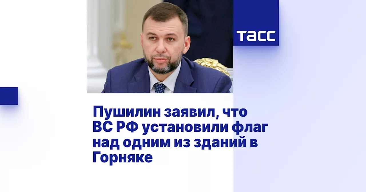 Пушилин заявил, что ВС РФ установили флаг над одним из зданий в Горняке