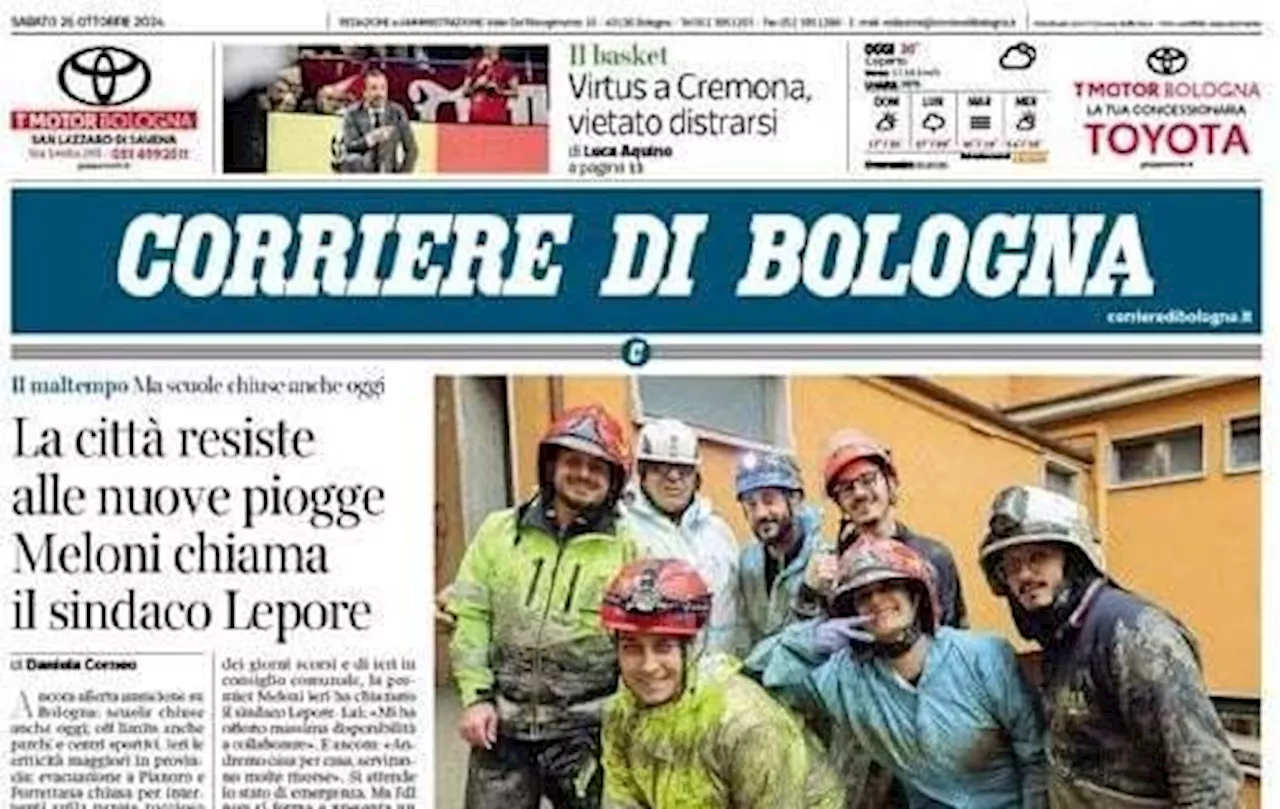 L'apertura del Corriere di Bologna: 'Ufficiale: Bologna-Milan non si gioca'