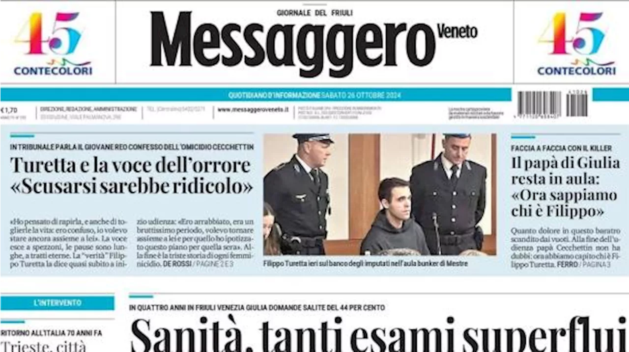 Messaggero Veneto in prima pagina sui friulani: 'Con Lucca e Davis l'Udinese dei giganti'