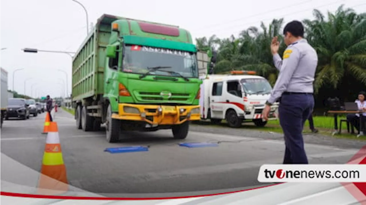 Operasi ODOL di Tol Medan Binjai, Petugas Gabungan Jaring Belasan Kendaraan