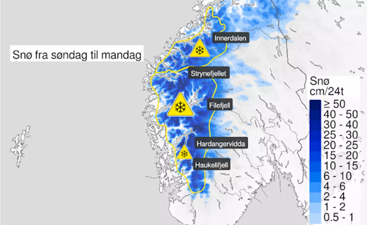 Nå synker temperaturene: Gult farevarsel for snø flere steder