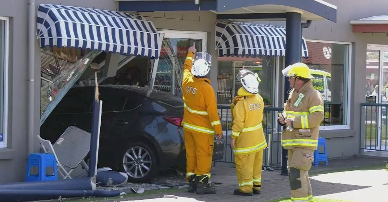 Woman injured as car crashes into bakery south of Adelaide