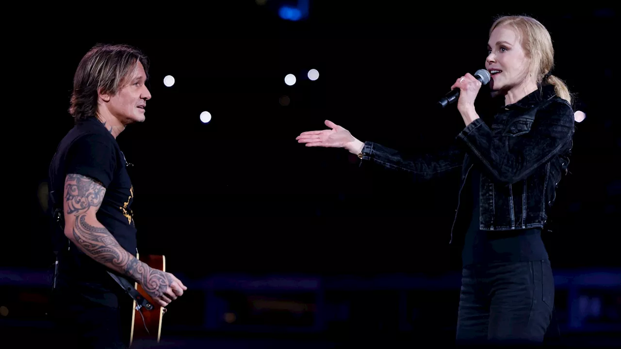 Nicole Kidman marks Keith Urban’s birthday onstage at hurricane relief benefit concert