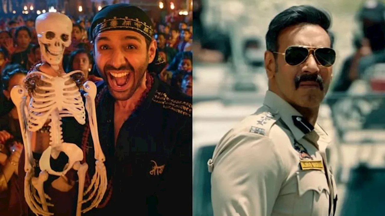 Singham Again-Bhool Bhulaiyaa 3: सिंघम अगेन से पिछड़ी भूल भुलैया 3, एडवांस बुकिंग में कार्तिक पर भारी पड़े अजय