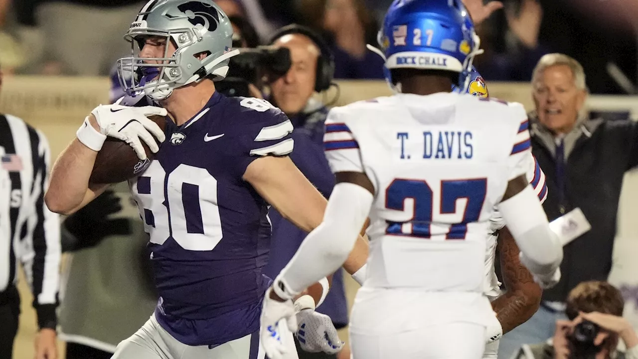 Tennant kicks go-ahead 51-yarder, No. 16 K-State stops Kansas on 4th down to preserve 29-27 win