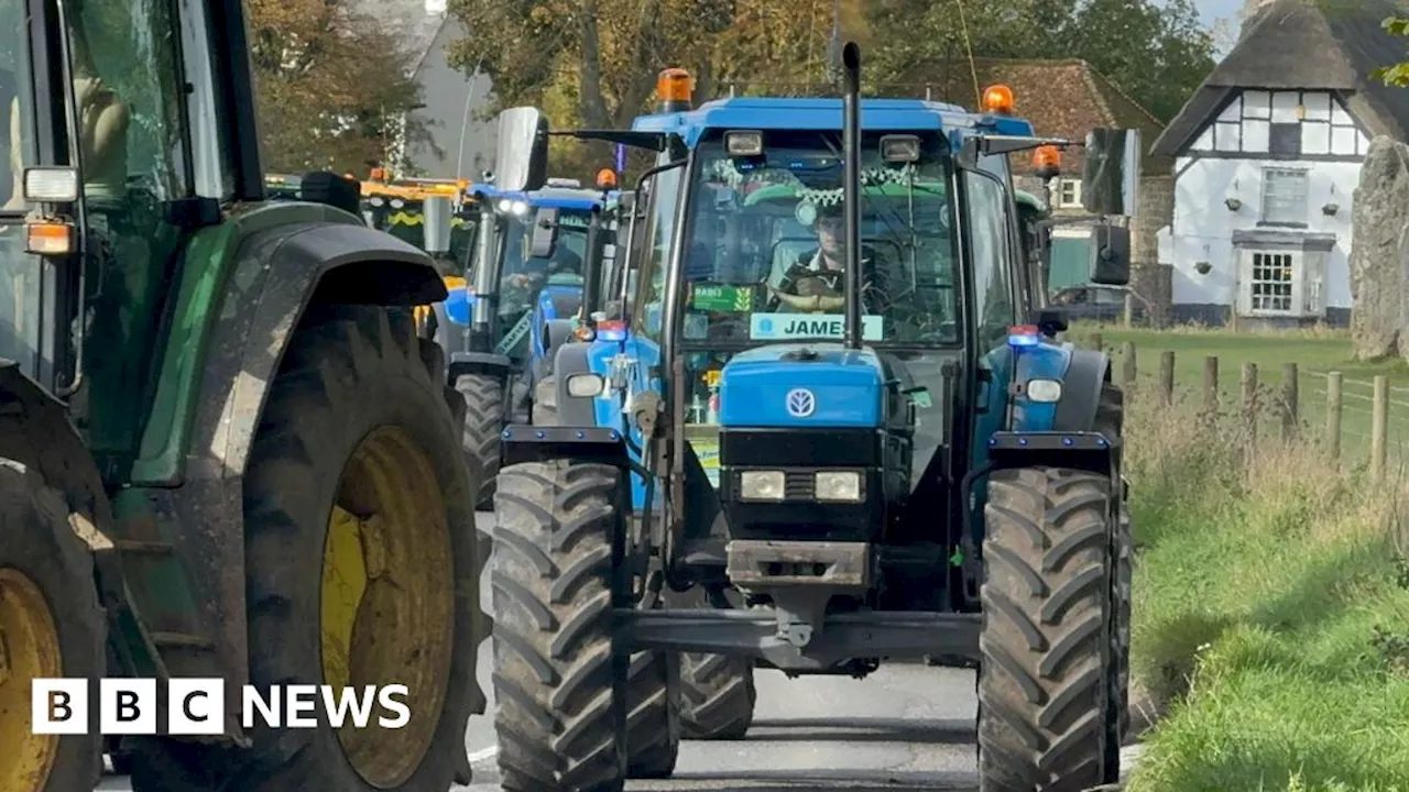 Wootton Bassett tractor run for farmers' mental health charity