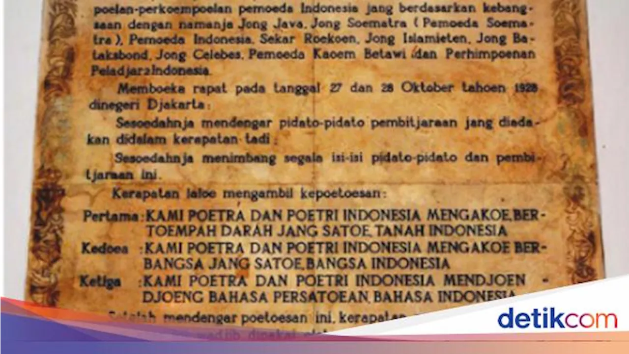 Latar Belakang Sumpah Pemuda Tahun 1928, Begini Sejarah Singkatnya