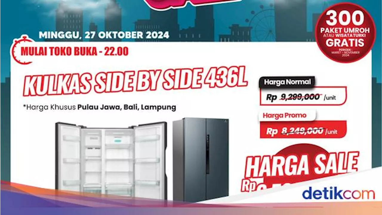 Beli Kulkas Jumbo di Transmart Full Day Sale Diskon hingga Rp 2 Juta