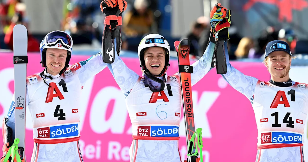 Tripletta norvegese in gigante, Steen Olsen su Kristoffersen e McGrath! Braathen 4° e Vinatzer 5°, Hirscher a punti