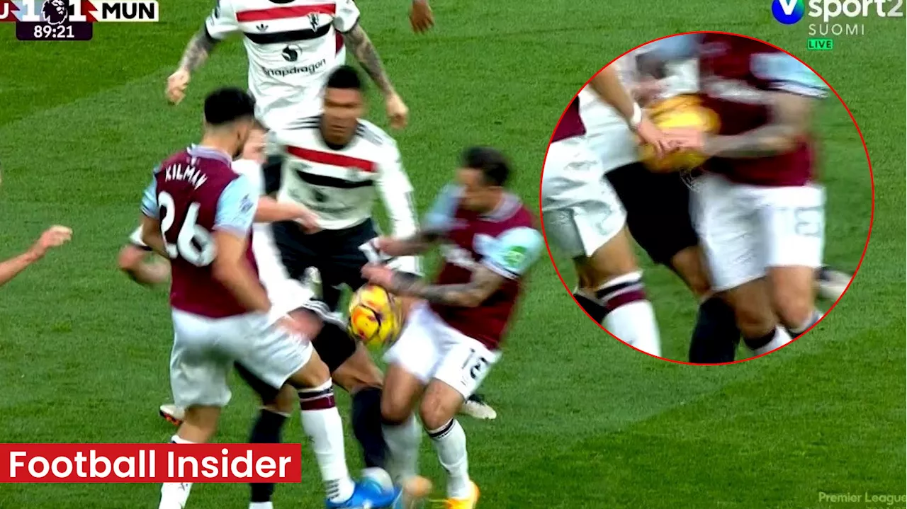 Man United fans explode as ‘disgrace’ West Ham VAR footage re-analysed