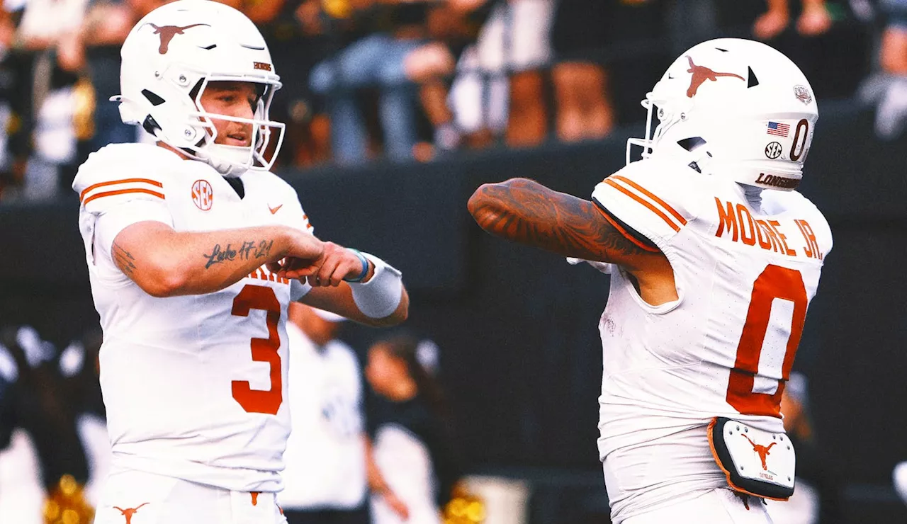 Quinn Ewers throws for 3 TDs as No. 5 Texas beats No. 25 Vanderbilt 27-24