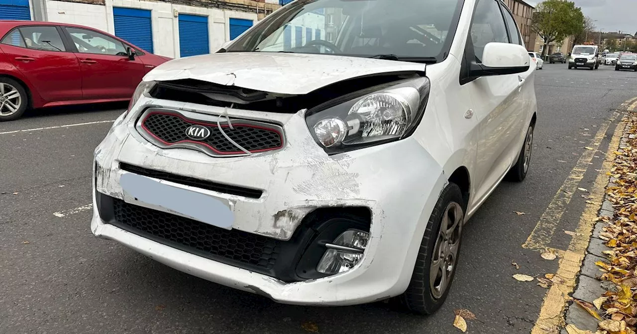 Glasgow driver pulled over for 'dangerous' repair after cable ties seen holding bonnet shut