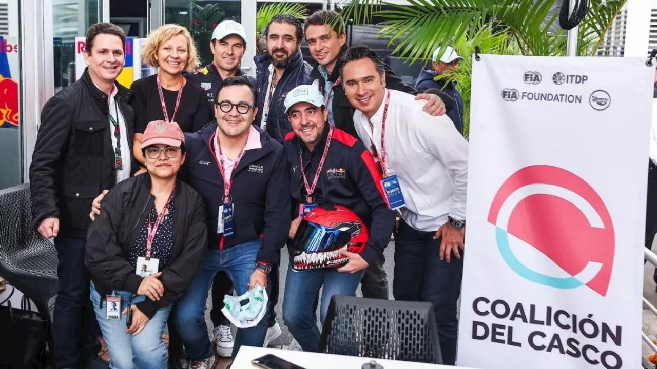 Fomentan Semov Edomex y “Checo” Pérez el uso de equipo certificado para motociclistas