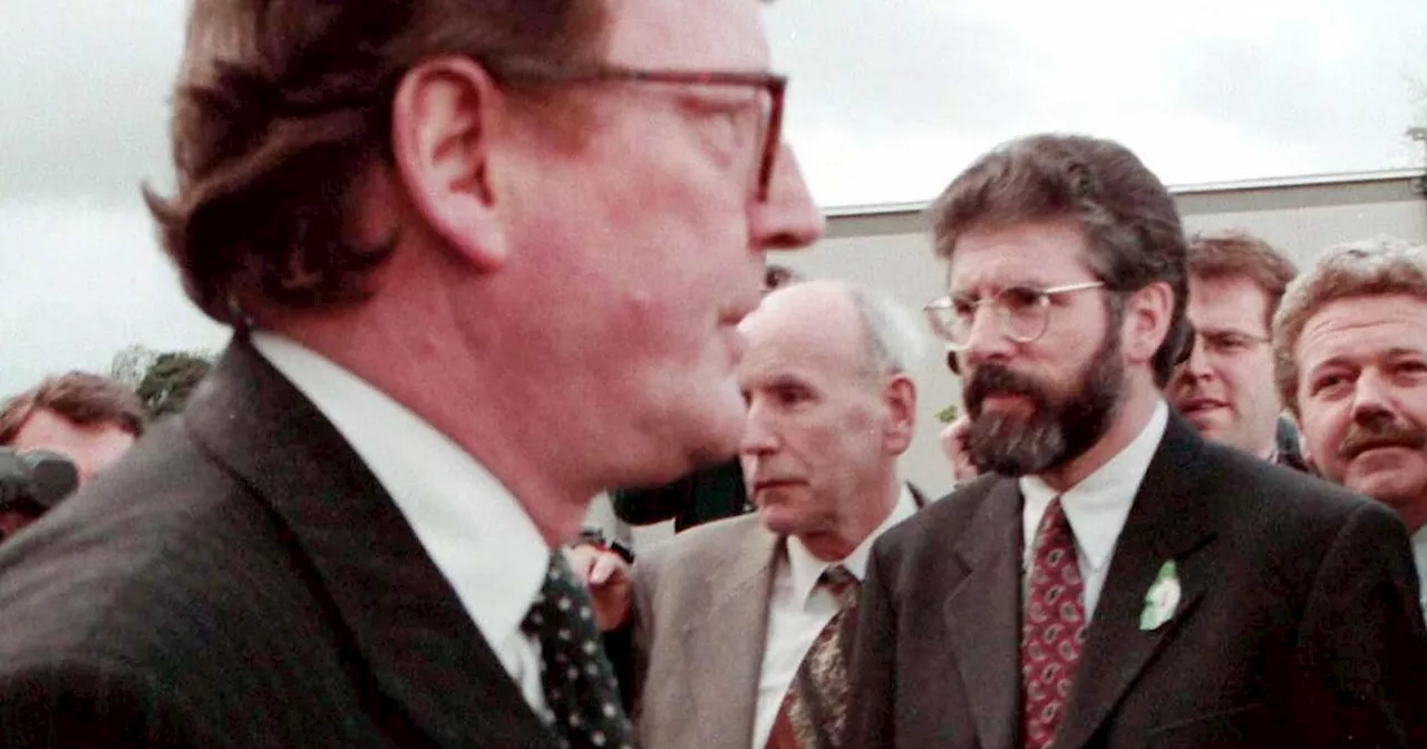 What Gerry Adams really said to David Trimble in the loo during peace talks