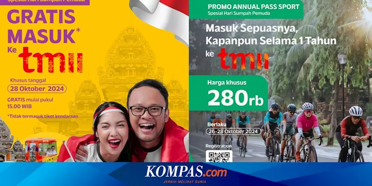 13 Promo Hari Sumpah Pemuda 28 Oktober 2024, Ada TMII dan Pertamina