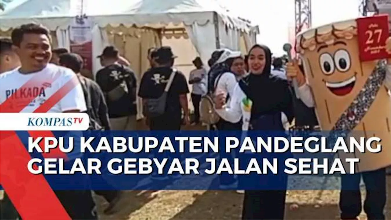 KPU Kabupaten Pandeglang Gelar Gebyar Jalan Sehat Demi Dongkrak Partisipasi Pemilih