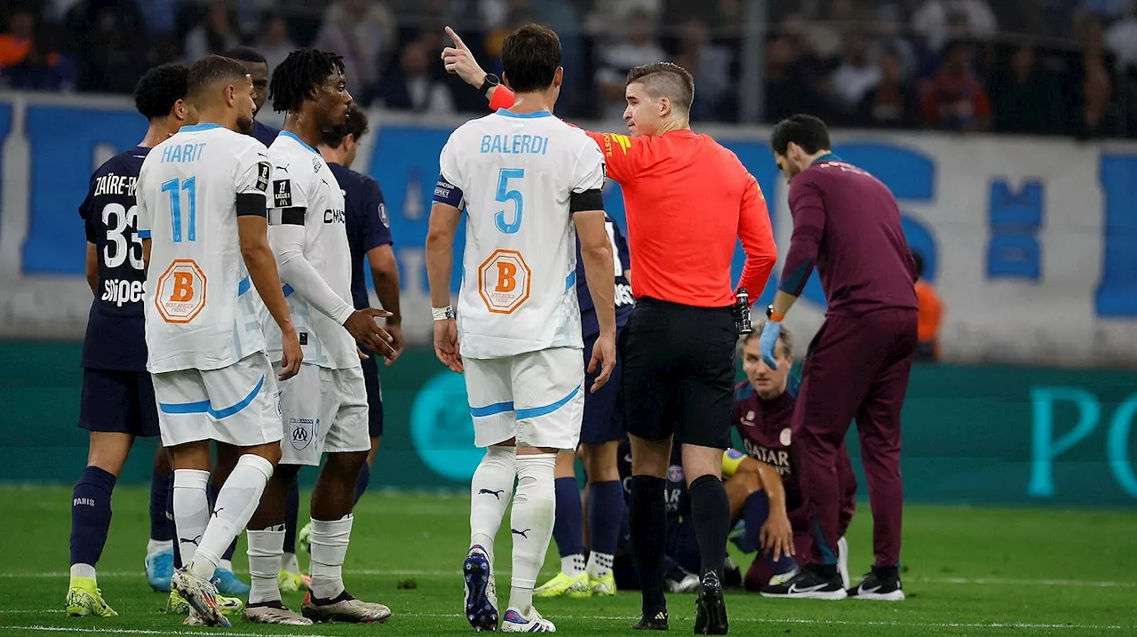 OM 0-3 PSG : 'Je vois la trace des crampons sur le sternum de Marquinhos', raconte Letexier, l'arbitre du Clasico