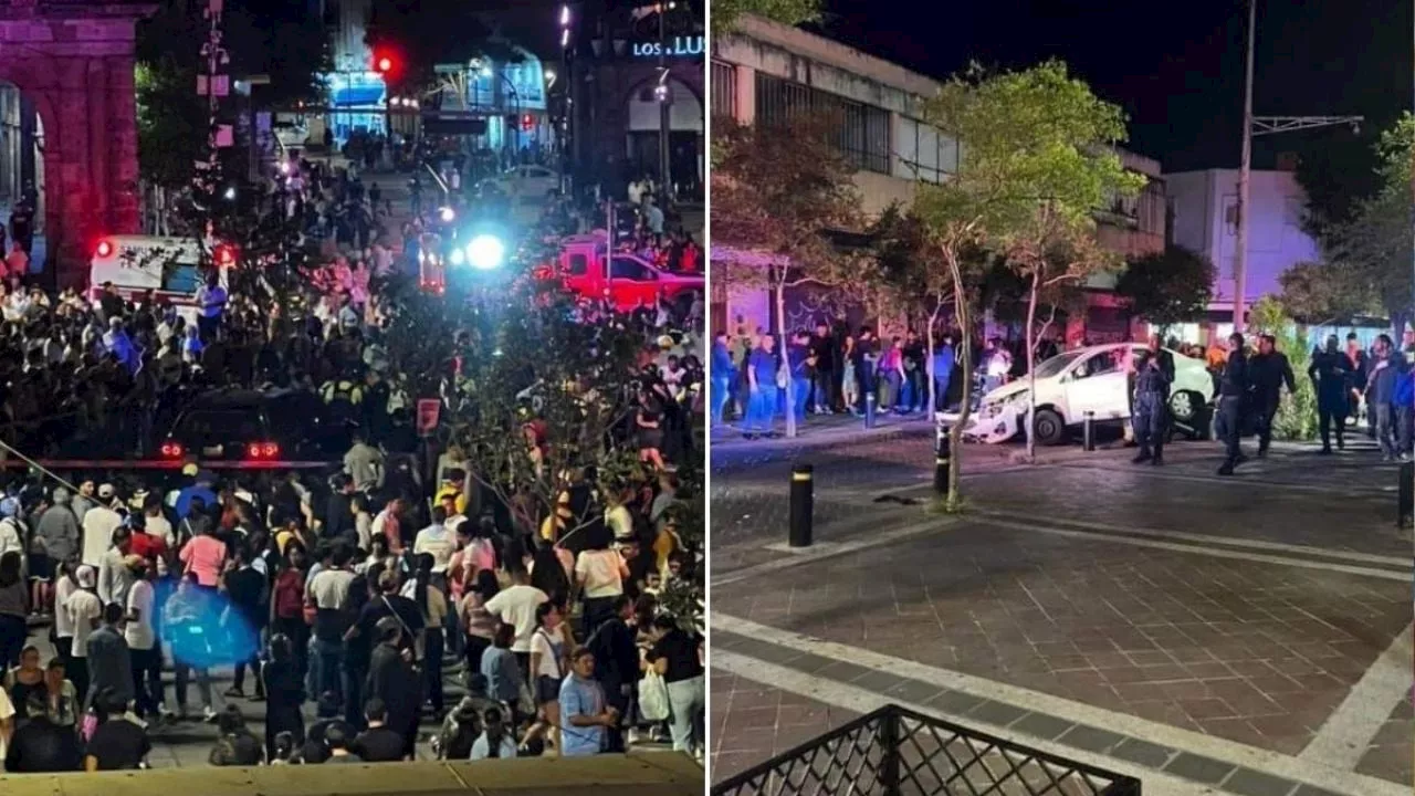 Guadalajara: Conductor atropella a manifestantes afuera de la Catedral; hay 7 heridos