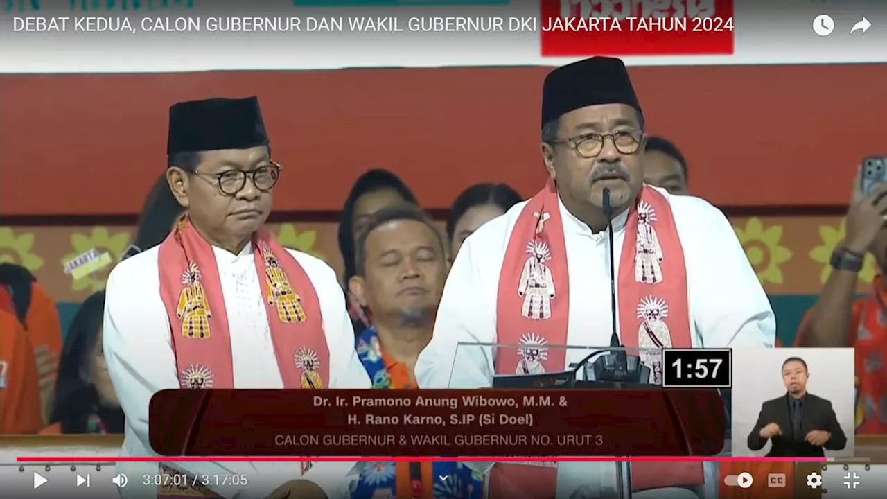 Tutup Debat dengan Umbar 3 Janji, Rano Karno: Warga Jakarta Anda Harus Sejahtera