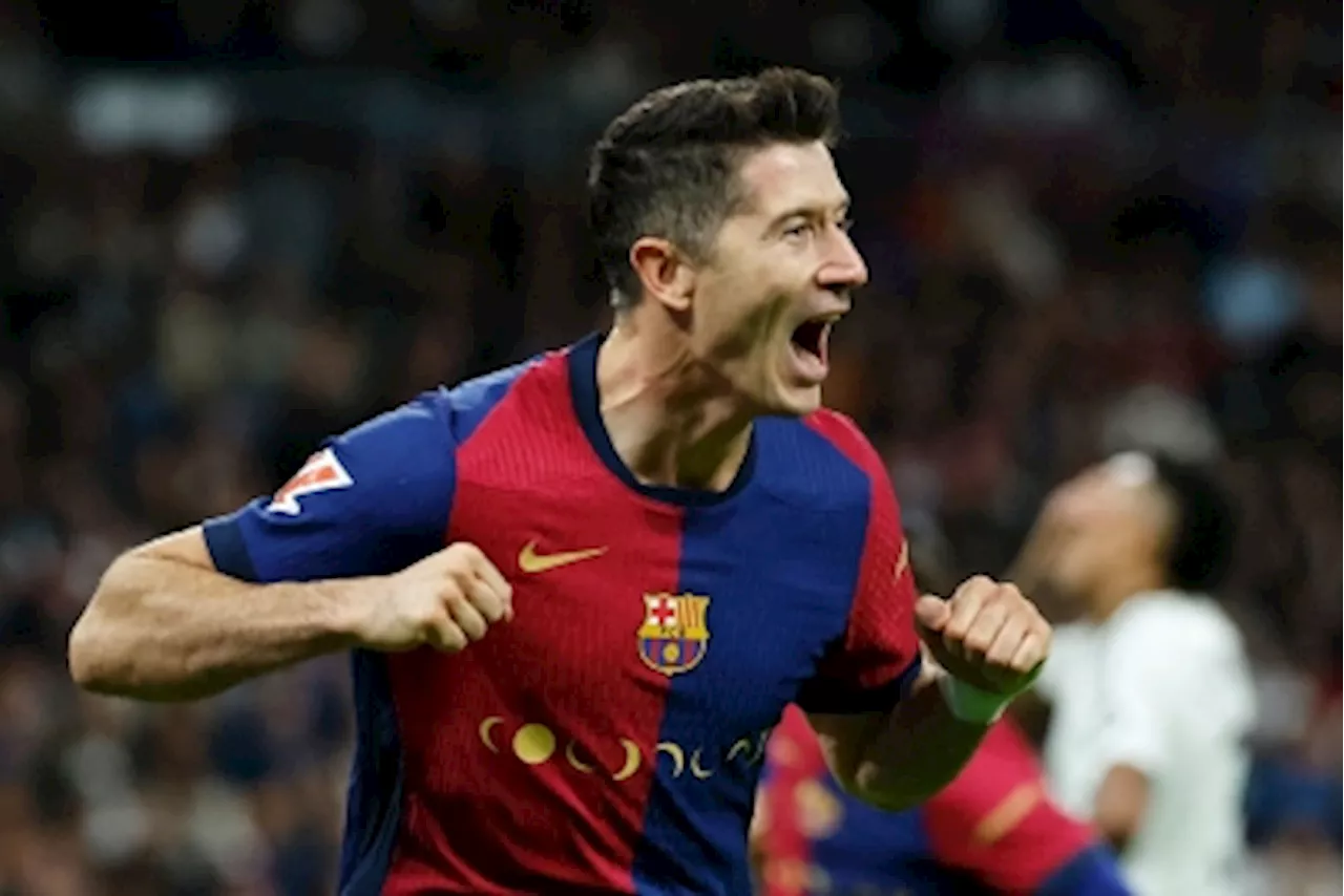 Lewandowski strikes twice as Barcelona humble Madrid 4-0 in Clasico stunner