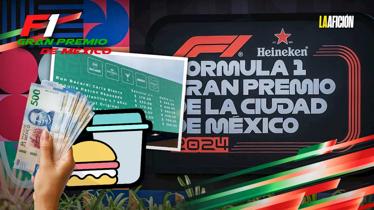 ¡A casi 200 pesos la torta! Estos son los precios de las comidas y bebidas en el GP de México 2024