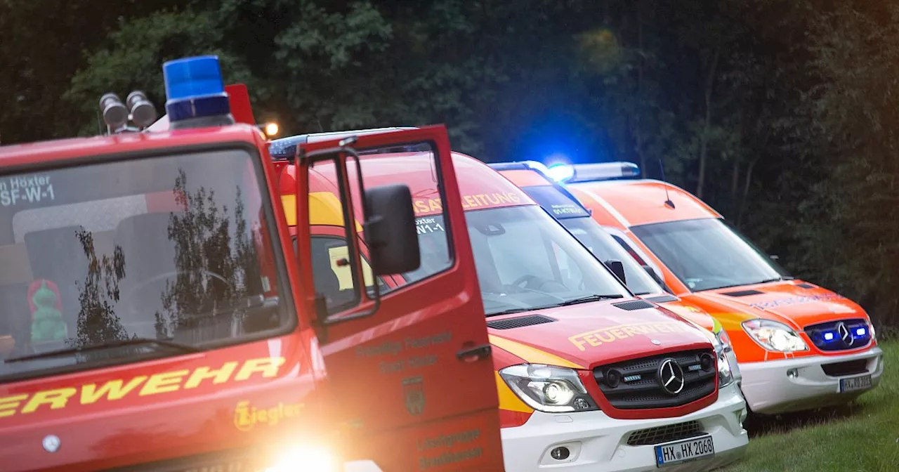 Hybridauto geht nach Unfall im Kreis Gütersloh in Flammen auf