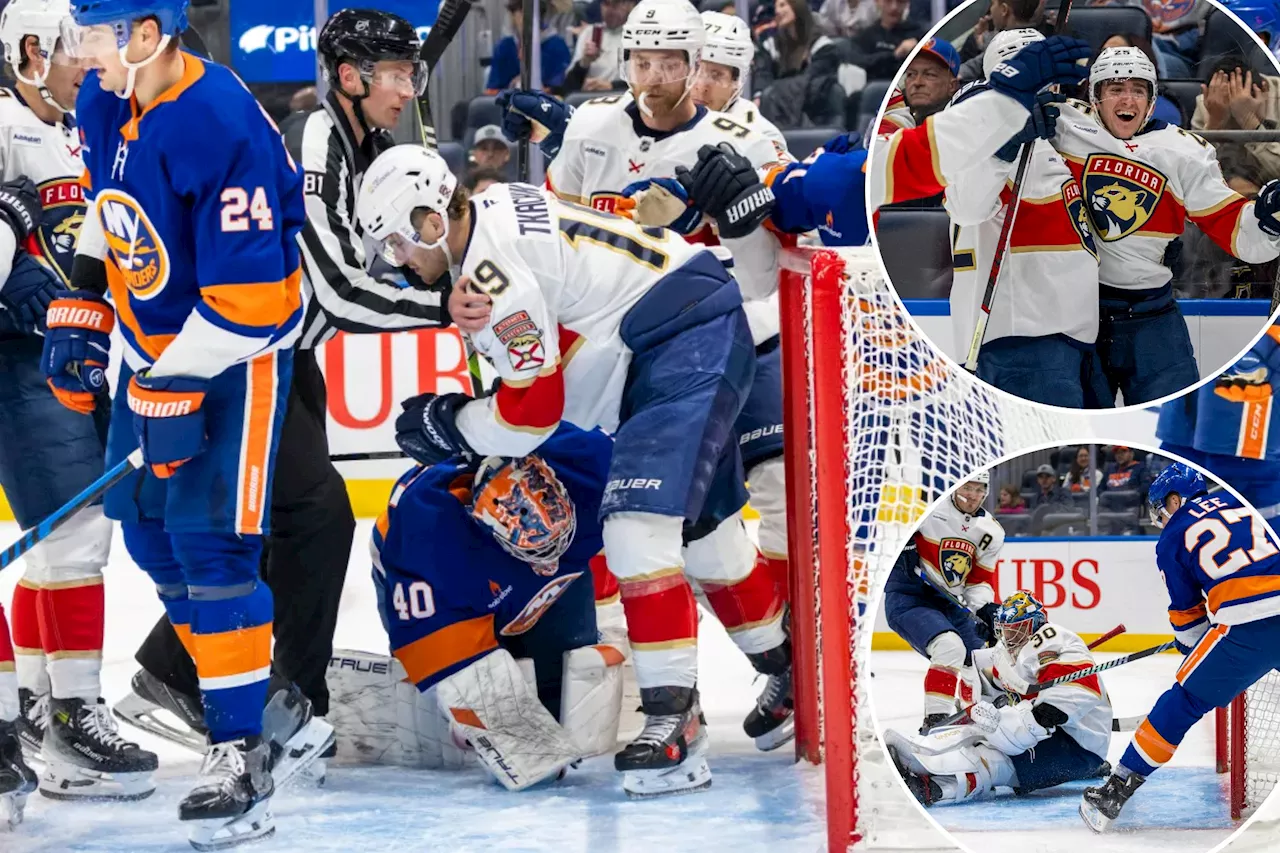 Islanders squander three-goal lead in telling lopsided loss to defending champion Panthers