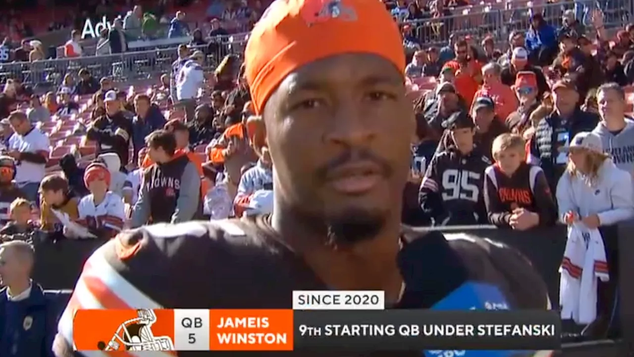 NFL Fans Loved Jameis Winston's Pregame Interview Ahead of First Browns Start