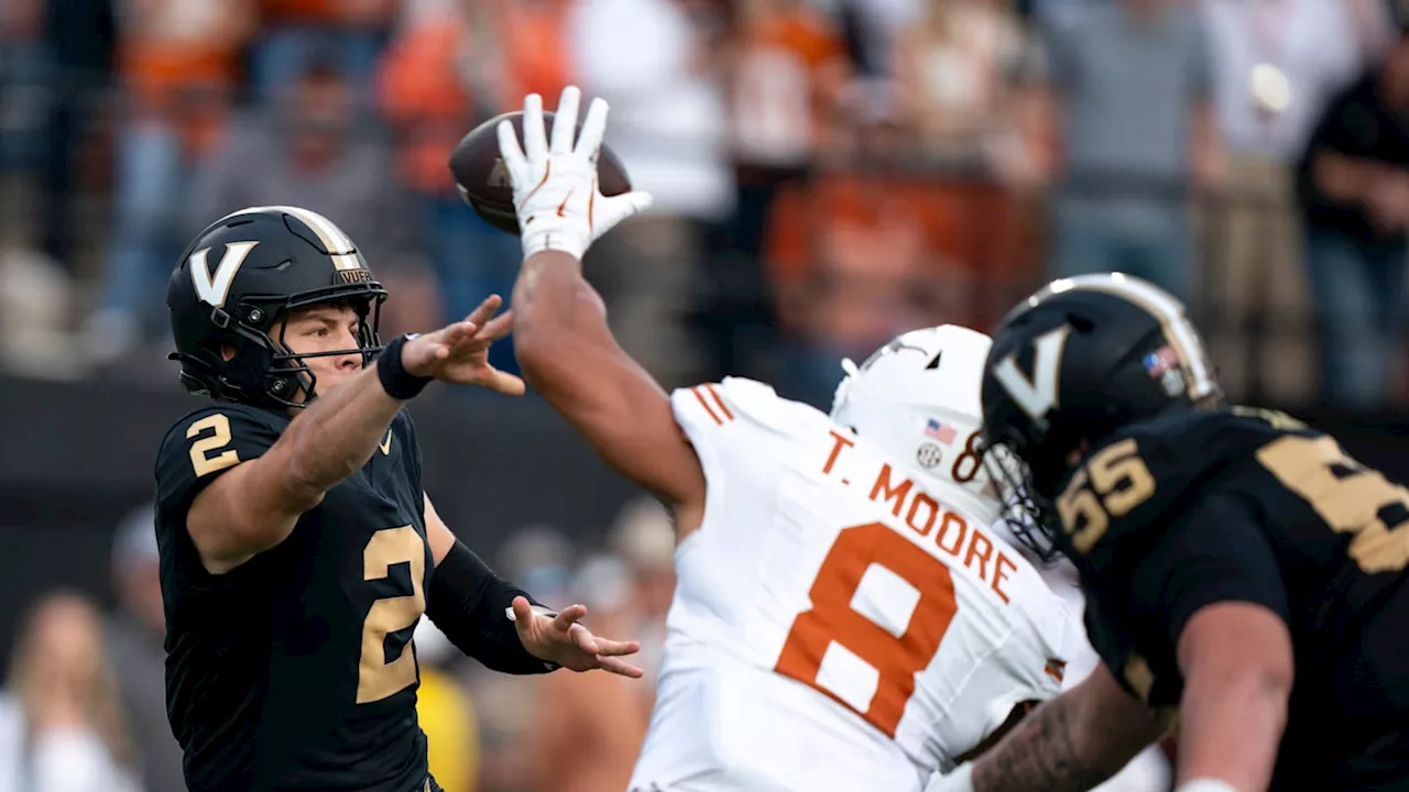 Vanderbilt Commodores Fall Outside AP Top 25 Following Loss to Texas Longhorns