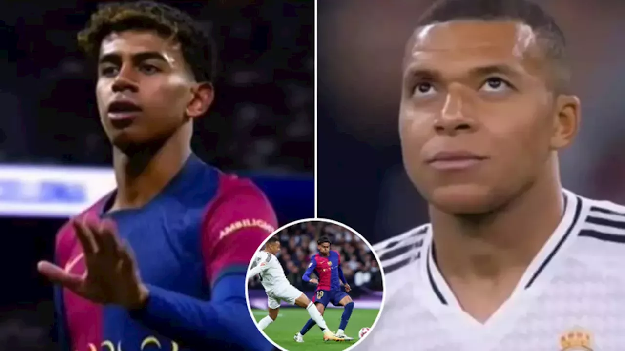 Fans think Lamine Yamal mocked Kylian Mbappe during Barcelona's demolition of Real Madrid