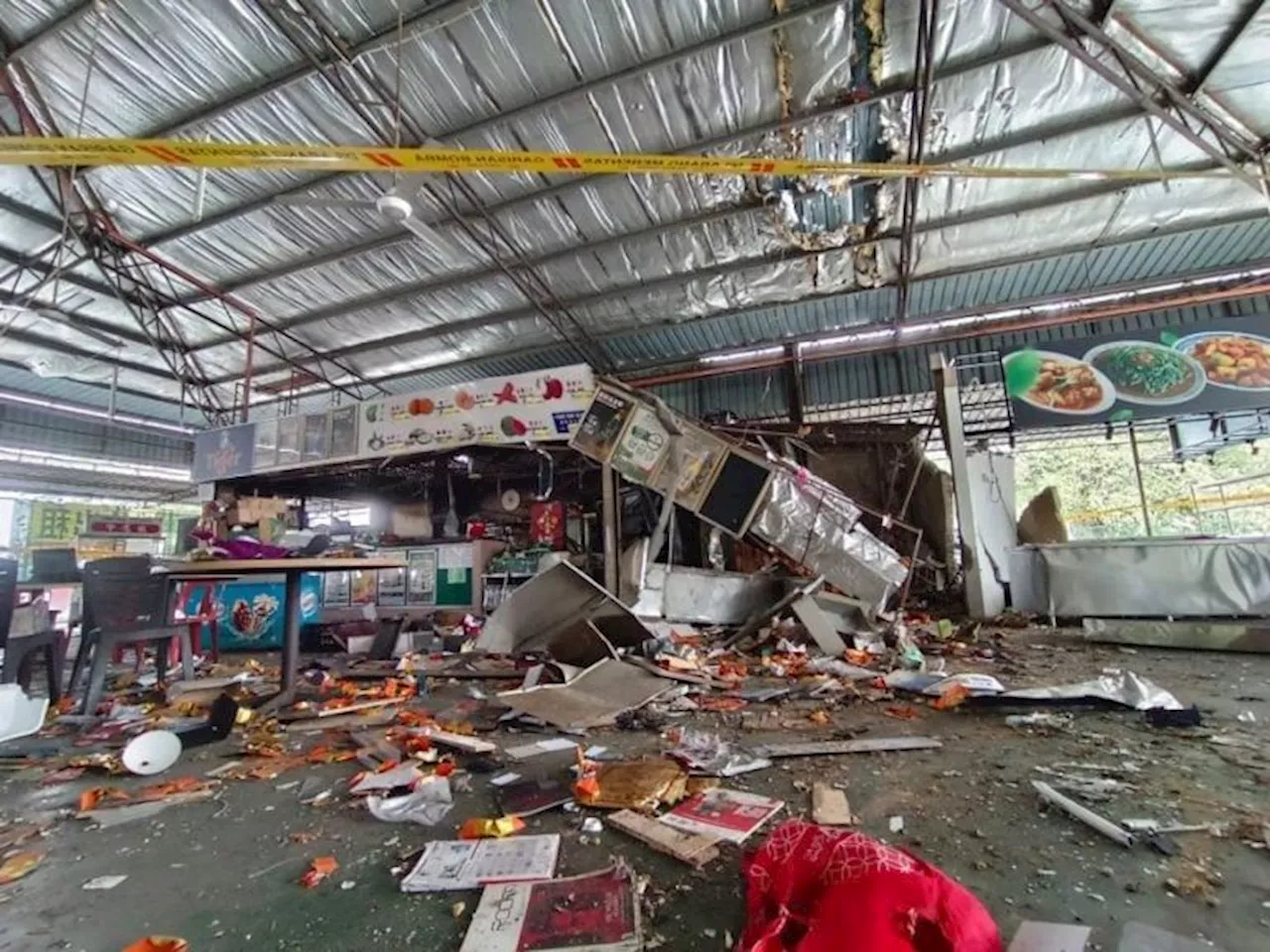 Explosion rocks Bukit Mertajam food court